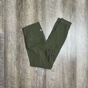 lululemon Olive Green High Rise Align Leggings 25" Size 4